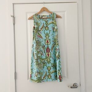 Jude Connally Beth Sheath Dress Jude Cloth Garden Floral Pool Preppy